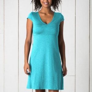 About to Donate: Toad & Co Aqua Short-Sleeved Dress Rosemarie